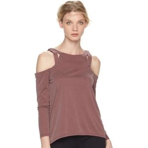 Rock & Republic pink open shoulders blouse top